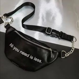 COPY - Black silver chained fanny pack